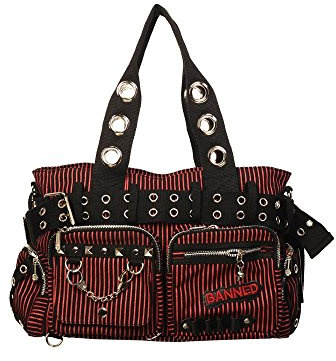 Banned Alternative Studds Frauen Handtasche schwarz Rockwear