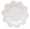 Bordallo Pinheiro 27,5 cm Assiette [Lot de 4] - Blanc - Faïence - Neotraditional - Ronde - Texturé - Assiette de dîner - Feuille - DISHWARE_PLATE