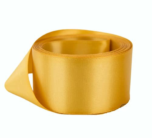 Gold Satin Ribbon - 38mm Wide - 5 Meter,for Gifts Wrap, Wedding, Party, Decoration, Events, Cars, Crafts, Sew, Dress, Bows