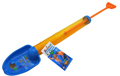 alldoro 60120 - Water Shooter mit Schaufel ca. 72 cm, Wasserspritze Reichweite bis zu 12 Meter, Wasserkanone mit 190 ml Wassertank, für Strand, Garten und Freizeit, für Kinder ab 3 Jahren
