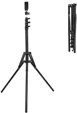 Stativ Lampenständer, Aluminium Lightweight Folding Tripod Lamp Holder mit 360 ° drehbarem Kugelkopf, 1/4 Zoll Schraube, für Smartphone, SLR/DSLR Kamera, Blitz, etc
