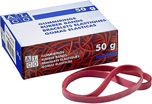 Alco-Albert 7521 Gummibänder Rot (3er Pack) = 150g