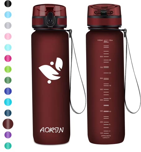 AORIN Gourde Sport - 1L - BPA-Free & Anti-Fuite Flip/Appliquer à Bouteille d'eau pour Enfant,Adultes,Salle de Sport, Sport de Plein air