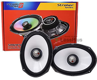 Cerwin Vega Mobile CV Vega SM69F4 6″ X 9″ 4Ω 450W Max / 100W RMS 2-Way Coaxial Speaker w/Flush Mount 1″ Titanium Dome Tweeter (Pair)