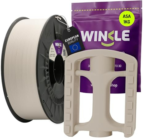 WINKLE ASA Filament 2.85mm Naturfarbe, 1kg Spule, 3D Drucker Filament Kompatibel mit den meisten FDM Druckern, 3D-Druckmaterialien, Maßgenauigkeit, Wetter- und UV-beständig