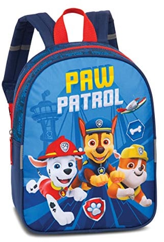 Fabrizio Patrol Kindergartenrucksack für Jungen Kinderrucksack von 2-6 Jahren mit Chase, Marshall und Rubble, Kindergarten und Kita 29cm x 23cm x 10cm 6L blau Pawpatrol