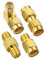 Boobrie 4 Stück SMA Anschluss Kits SMA Stecker Adapter und SMA Buchse Adapter SMA Verbinder HF-Koaxialstecker Geraden Typ und 90 Grad Koaxialstecker für WLAN Antennen,FPV Drohnen,Verlängerungs kabel