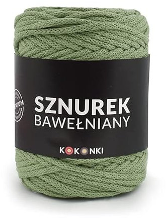 Makramee-Schnur aus Baumwolle PREMIUM By KOKONKI 5mm / Ralle 100 m (salbei)