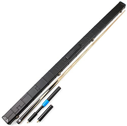 Samnuerly Billard-Queue durch Stab, Eschenholz, Billard-Queue von 17,5 oz bis 20 oz, handgefertigtes Snooker-Queue-Set, 9,3–9,5 mm, 8,5–8,8 mm Kopf, 57 Zoll, 9,3 mm–9,5 mm