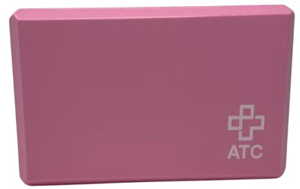 ATC Handels GmbH Yoga Block Hilfsmittel für Asanas, Pilates- und Yogaübungen - Dehnungsblock, Yogaklotz, Yogaziegel, pink