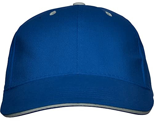 KINKIES Gorra Infantil de Colores 100% algodón - Gorra de Béisbol, para niñas y niños, con Agujeros de ventilación y Cierre de Velcro (Azul)