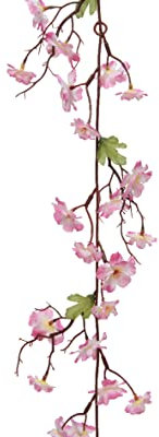 Kunstblumen Girlande 187cm künstliche Kirschblüte Sakura Blumen Blumengirlande Dekoblumen Hängedeko