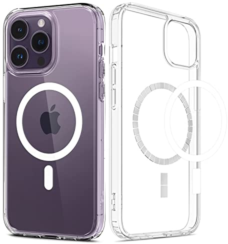 Mouyou Clear Case für iPhone 13 Pro Max Hülle Magsafe, Transparent Stoßfeste Handyhülle Unterstützt kabelloses Laden,Dünn Durchsichtig Magnetisch Schutzhülle für iPhone 13 Pro Max Cover mit Magnet