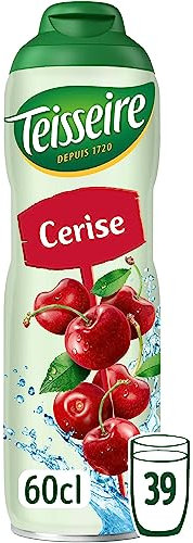 Teisseire Sirop de Cerise pour Boisson Rafraîchissante, Cocktails, Bidon Recyclable 60cl