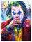 Smoking Joker Pop Art Poster von Leon Devenice 50 x 70 cm Bunt Wandbilder Wanddeko