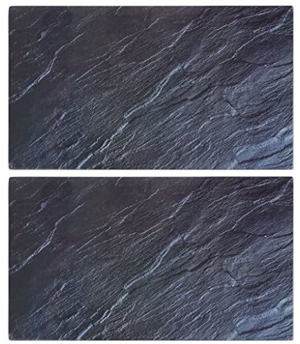 vidaXL Chopping Boards 2 pcs with Natural Stone Pattern Tempered Glass