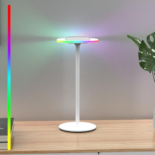 Eray Cordless Rechargeable Table Lamps with RGB & Warm Light, Memory Function, Touch Control, Dimmable Battery Operated Lamp for Home Decor Bedroom Restaurant Bar Party, ideal Mens Womens Dad Mom Gift