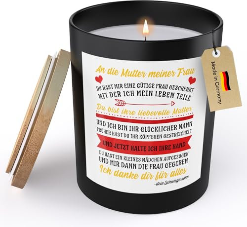 22Feels Schwiegermutter Geschenk von Schwiegersohn Spruchkerze Hochzeit Bräutigam Geburtstag Muttertag Sojawachs Kerze Handgemacht Duft Nachhaltig - ZITRUS