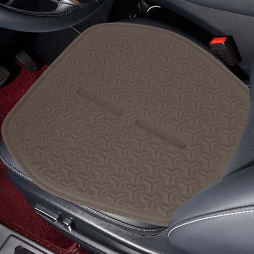 LY4U Großes Gel-Sitzkissen, Atmungsaktives 3D-Oberflächen-Autositzkissen für Langes Fahren, Entlastung des Sitzenden Drucks für Home Office Stuhl/Rollstuhl, Braun