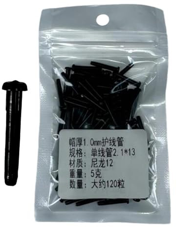 Amagogo Ösen für Badmintonschläger, Ösen für Badmintonschläger, Ösen, Rohrschutz zur Reparatur von Racketball-Besaitungszubehör, 2.1 mm x 13 mm