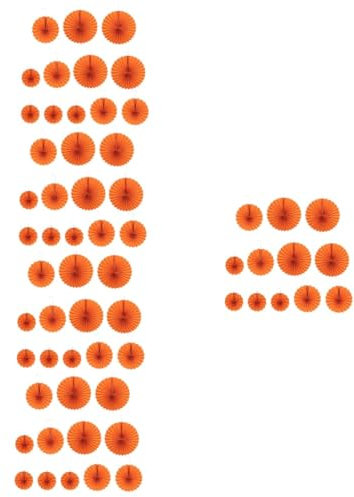 Garneck 5sets Reusable Paper Fans for Halloween Decorations Diy Hanging Tissue Fans Party Decorations Fall Decor Wedding Decor 12pcs*5