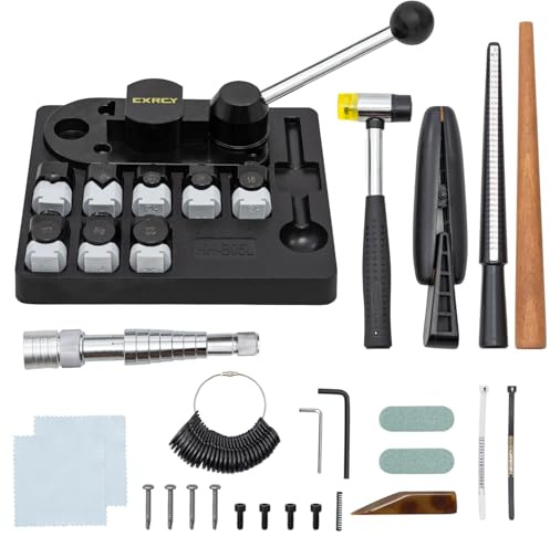 CXRCY Ring Bender Kit with Nylon Dies Making Tool,Ring Bender Tool for Jewelry Makingz and Spoons, Including the Stretcher Enlarger Expander and Measurement kit