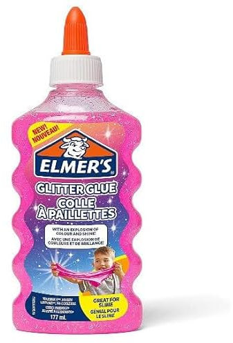 Elmer’s colla glitterata, rosa, lavabile e adatta ai bambini, 177 ml