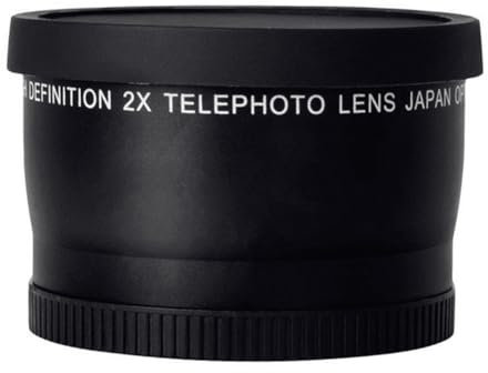 Pawlickio 55mm 2.0x Telephoto Lens Teleconverter Lens Digital SLR Camera Parts Photography Accessory