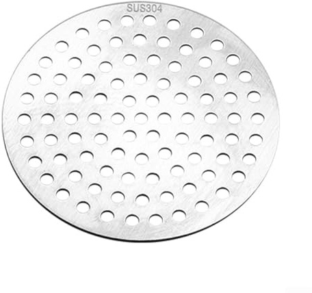 Copertura rotonda in acciaio inox per scarico della doccia, filtro raccoglicapelli per bagno, lavello da pavimento 6-16 cm, griglia filtro anti-intasamento (11 cm)