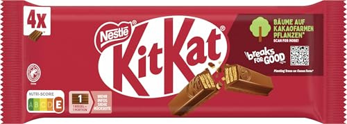 Nestlé KITKAT Classic Schokoriegel, 1er Pack (à 4 x 41,5g) | Knusper-Riegel mit Milchschokolade & knuspriger Waffel