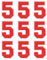 sourcing map Iron on Number Patches 2 Number 5 Iron on Embroidered Patch Sew on Letter Stickers Applique for Repairing Clothing Jeans Shoes Hats DIY(Red, Pack of 9)