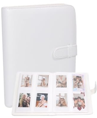 256 Pockets Photo Album Compatible with Fujifilm Instax Mini LiPlay 99 12 11 evo 40 90 70 50S 26 25 9 8+ 8 7S Camera,Mini Photo Album for 54 x 86mm(2.1 x 3.4) Pictures (Clay White)