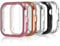 Simpeak 5-Stück Schutzhülle Kompatibel für Huawei Watch Fit 4, TPU Hülle Schutzfolie, Leicht Weiche Case Zubehör, Ultradünne Kratzfest Schutz Gehäuse, Transparent, Schwarz, Silber, Pink, Roségold