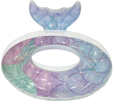 ZXTGBQ Schwimmring Kinder, Aufblasbare Schwimmreifen Kinder, PPool Schwimmen Baby Floating Pool Ring, Meerjungfrau Schwimmreifen Wasserspielring Luftmatratze Pool Spielzeug Wasserspielzeug