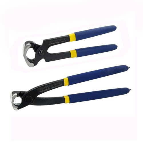 MANUFORE 2pcs Nail Puller Pincers Set, 8in Carpenters Pincers, 9in Tower Pincers Set Nail Remover Tool for Pulling Nails or Cutting Wires