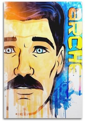 PPOXXFFE Poster Spy Archer, dekoratives Gemälde, Leinwand, Wandposter und Kunstdruck, moderne Familienschlafzimmer-Dekoration, Poster, 50 x 75 cm