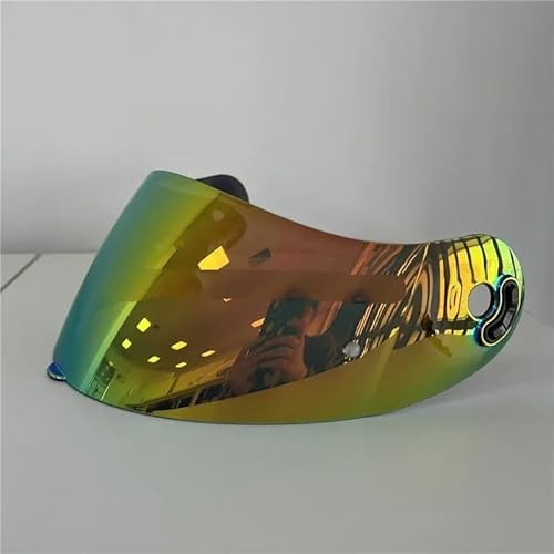 KWTN Motorrad Helmvisier for X-lite, X-803, X-803RS, UCX802, X-803 und RS Motorradhelme, Visierbrille, klare rote Ersatzlinse, sicheres Fahren(Red Gold)