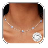 Finrezio Kette Silber 925 Damen Zirkonia Choker Schmuck für Frauen