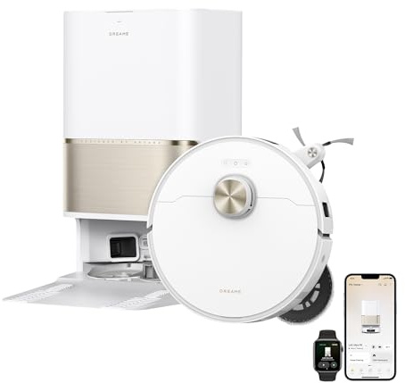 dreame Robot aspirapolvere e mocio L60 Ultra PE con riconoscimento di oltre | Mocio autopulente da 212°F / 100 °C, potenza di aspirazione 30.000 Pa, pulizia degli angoli, spazzola districante