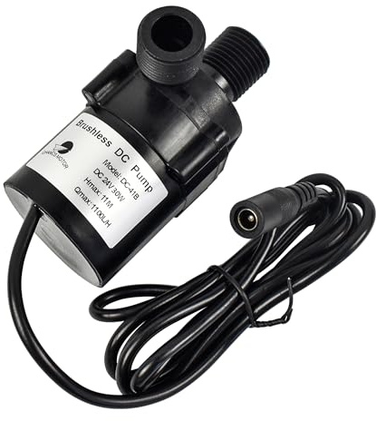 CHANCS Bürstenlose DC-Pumpe, 24 V, 30 W, 1100 l/h, Tauchwasserpumpe, 11 m Lift für Camping, Wanne, Garten, Teichentwässerung