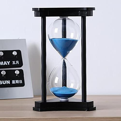 OIFAODAO Sablier, Sablier décoratif, 15/30/60 Minutes, Cadre en Bois(Blue)