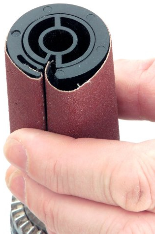 Neutechnik Exzenter-Schleifrolle D35 mm für die Bohrmaschine