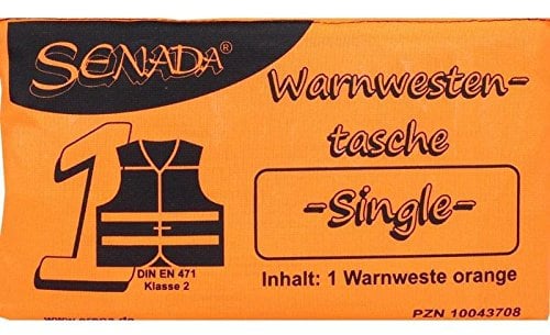 Senada Warnweste Orange Single Tasche