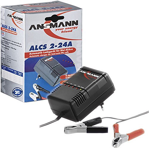 Ansmann 24V 0.9A Automatic Lead Battery Charger for Cars, Motorbikes & Garden Tools