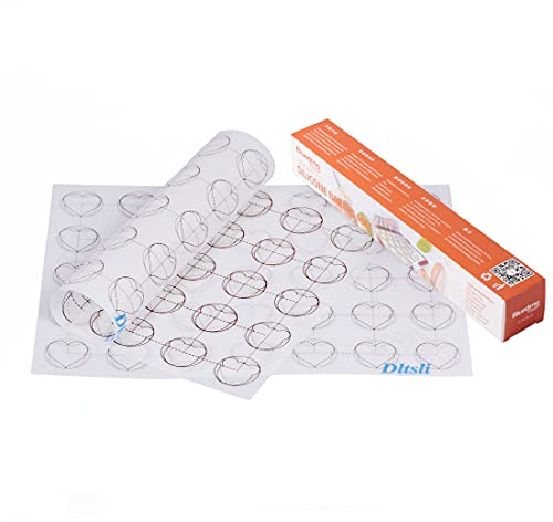 Silikon-Backmatte für Macarons, 38,9 x 27,9 cm, mit 35 Kreisen, Macaron-Schablone, wiederverwendbar, antihaftbeschichtet, 2 Stück