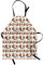 ABAKUHAUS Pizza Kochschürze, Muster in der Hand gezeichnet Doodle Style Pizzeria Menü Fast Food Delicious Gourmet Essen, Höhenverstellbar Klare Farben ohne verblassen, Weiß Rot