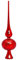 SIKORA SP6 Highlights Christbaumspitze aus Glas mit Glitzer Verzierung, Rot, H ca. 33 cm (für Bäume von ca. 170 bis 240 cm)