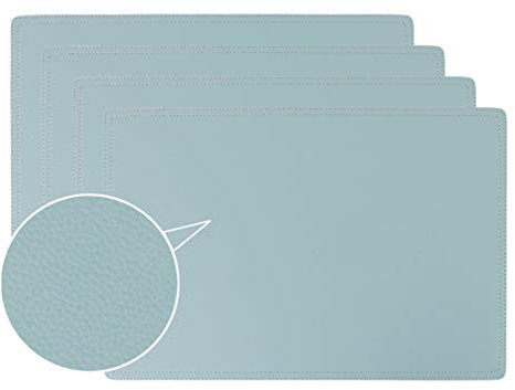 Jovono Platzsets aus Kunstleder, 4 Stück, wasserdicht, schmutzabweisend, hitzebeständig, rutschfest, leicht zu reinigen, für Küche, Esstisch, Konferenztisch