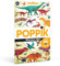 POPPIK 1841059 Sticker-Poster, Dinosaurier, interaktives Lernposter mit Aufklebern, mehrsprachiges Dinoposter, für Kinder ab 6 Jahren, 68 x 100 cm