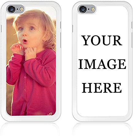 JH ANG Custom TPU Shock Absorbing Personalised Photo Phone case for iPhone 6/6s -White